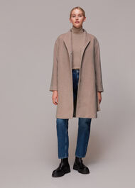 Clara Funnel Neck Wool Coat