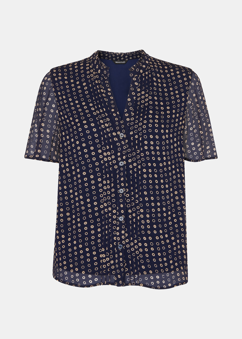 Spotted Hoop Frill Blouse