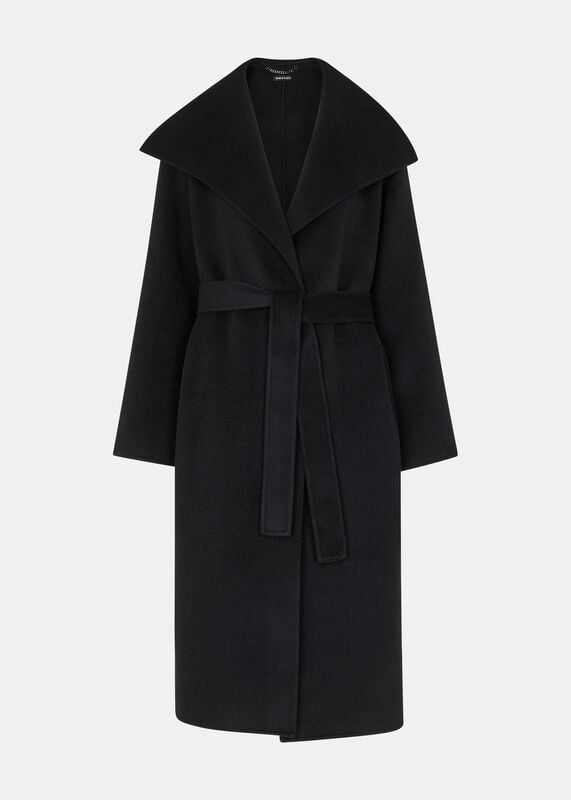 Black Cosima Double Face Collar Coat