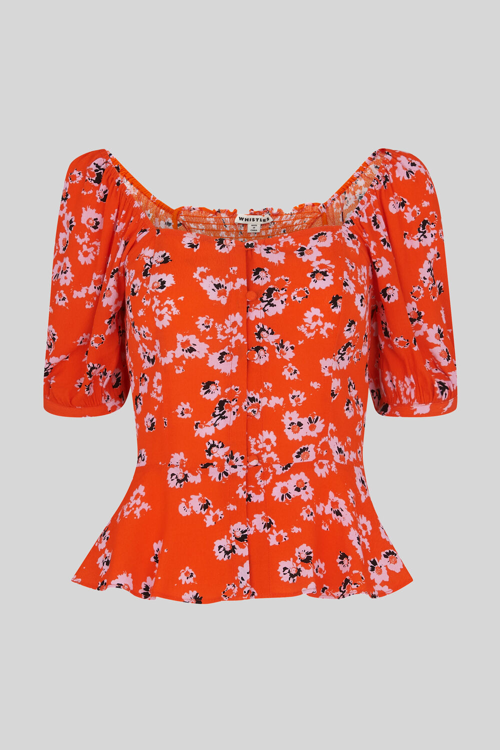 Digital Daisy Print Bella Top Flame/Multi