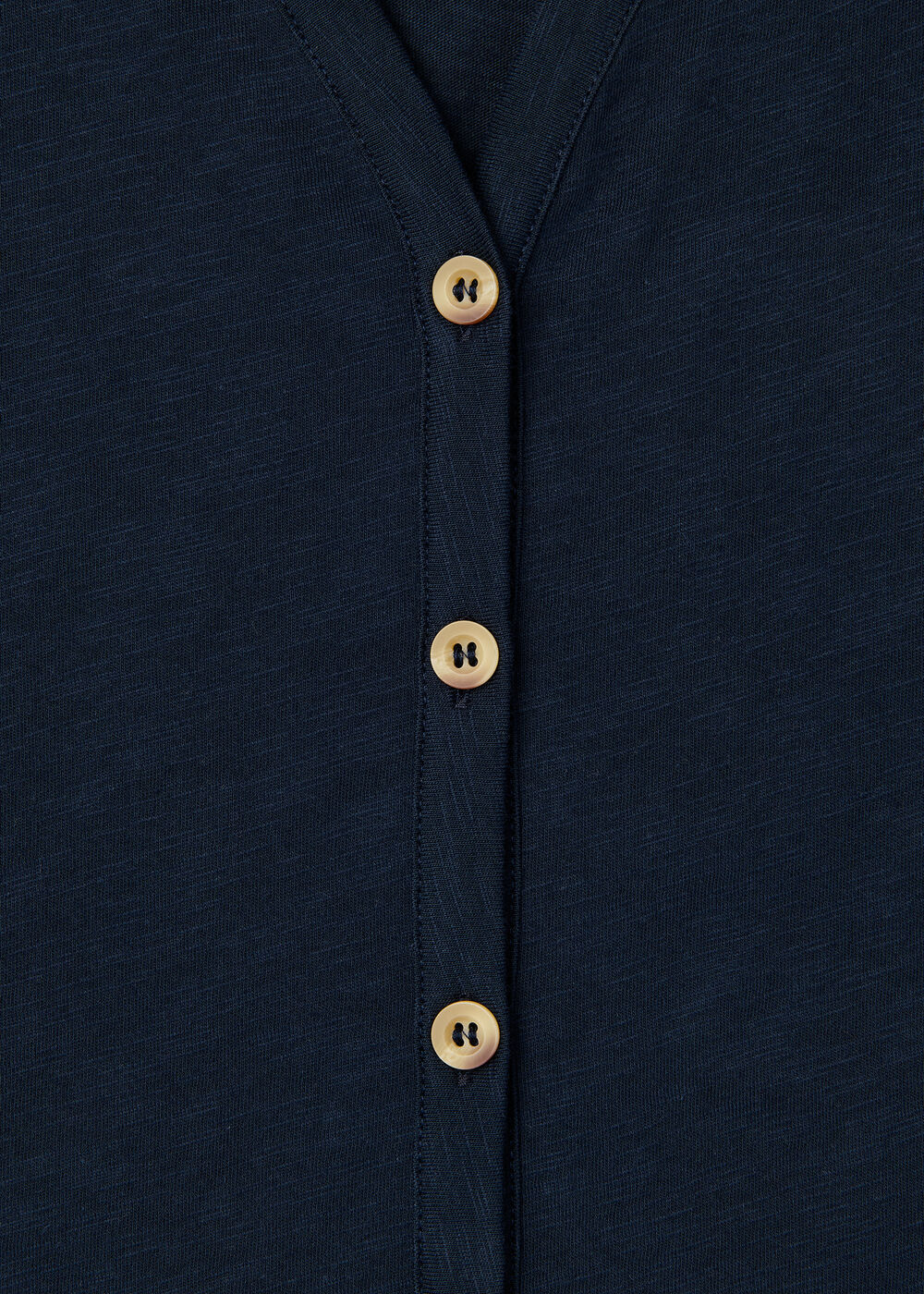 Ella V Neck Button Through Tee