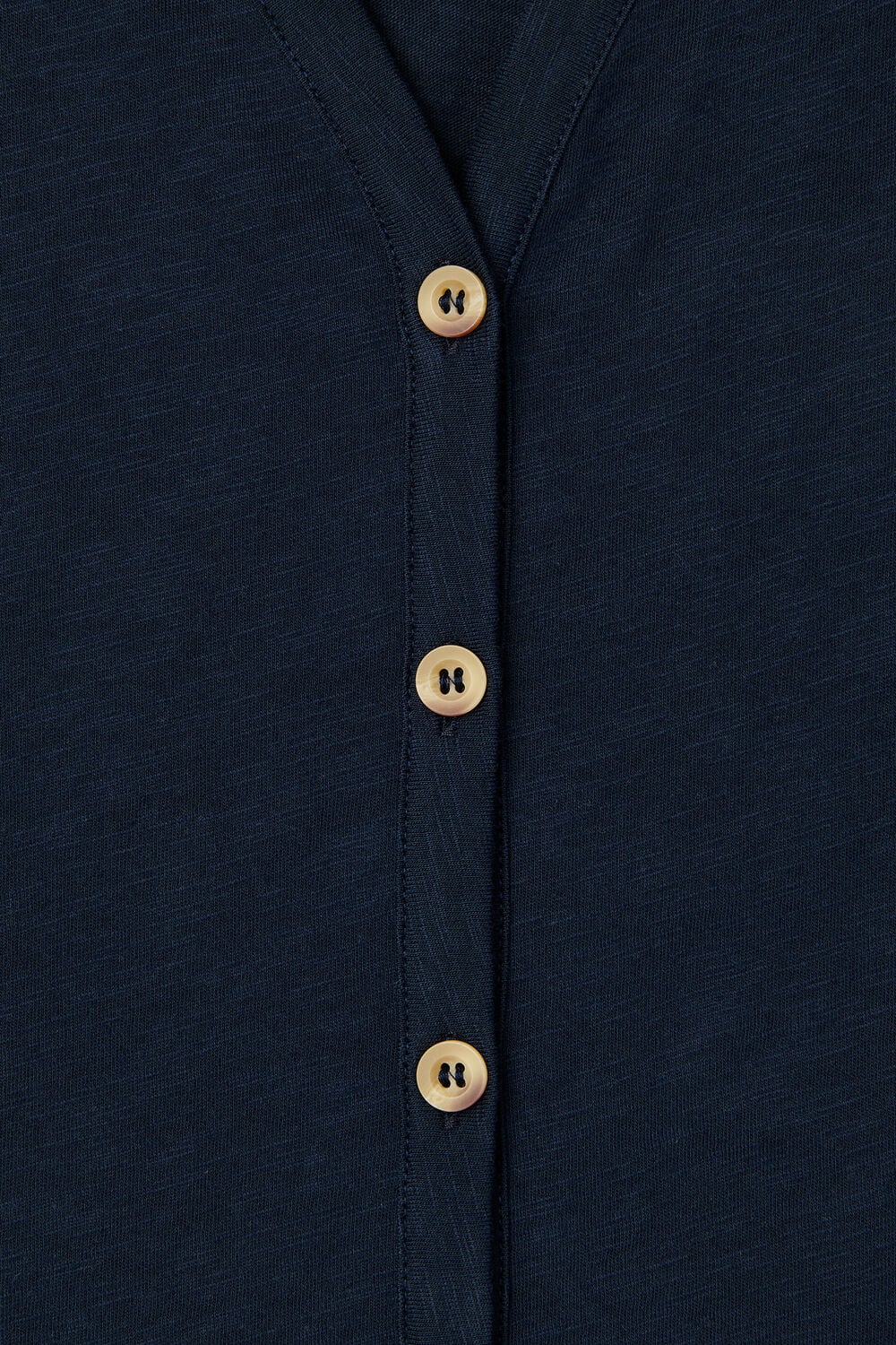 Ella V Neck Button Through Tee