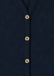 Ella V Neck Button Through Tee