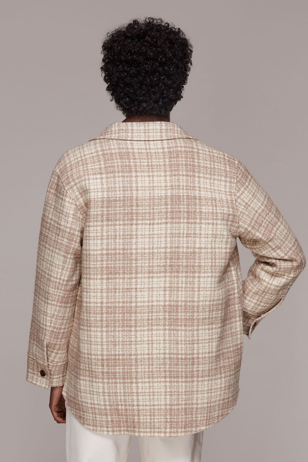 Grey Classic Wool Checked Overshirt