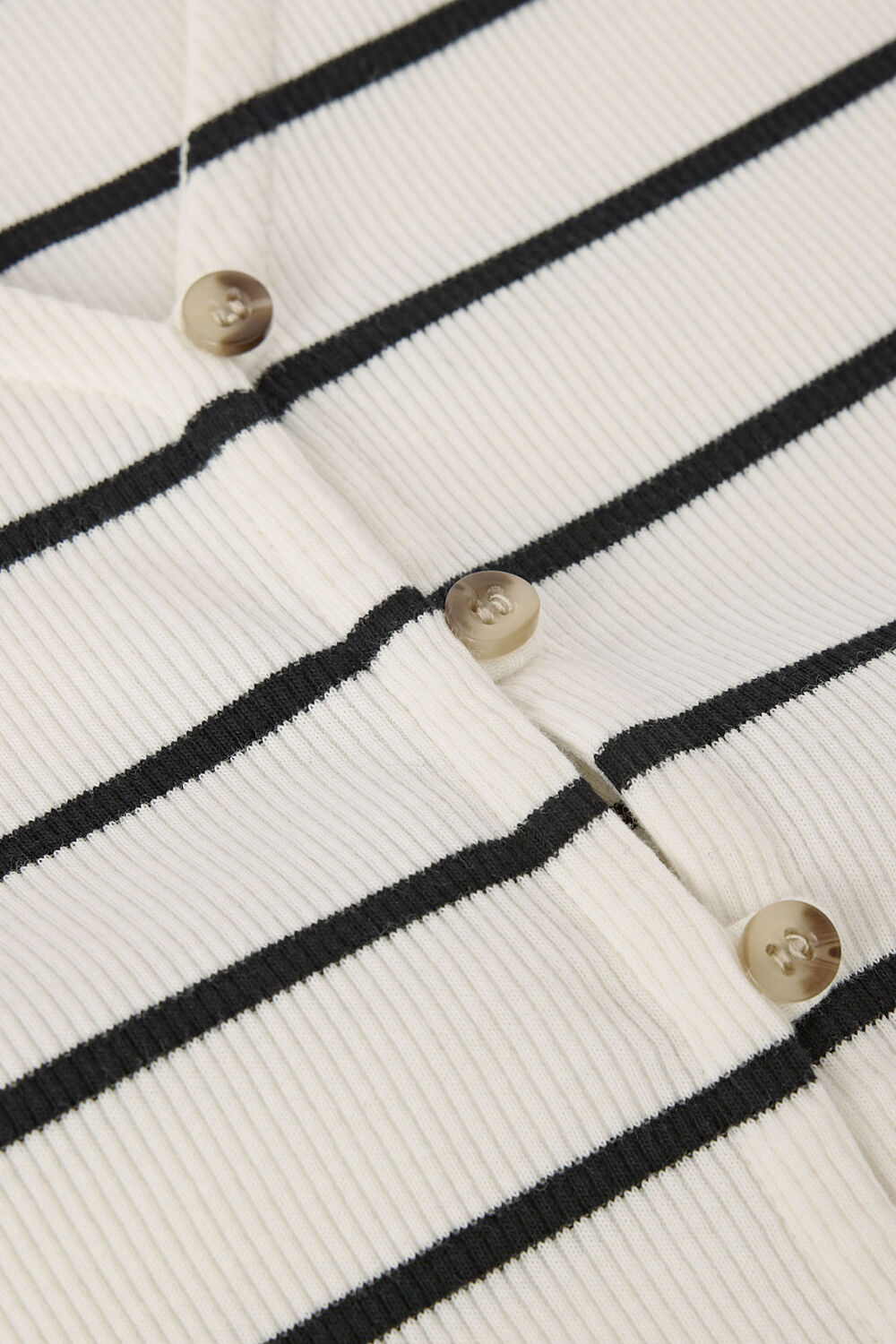 Black & White Stripe Button Front Tank