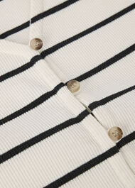 Stripe Button Front Tank
