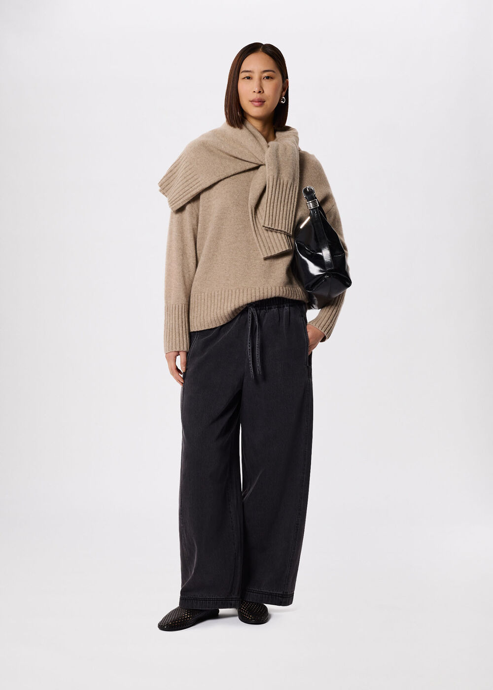 Casual Denim Barrel Trouser