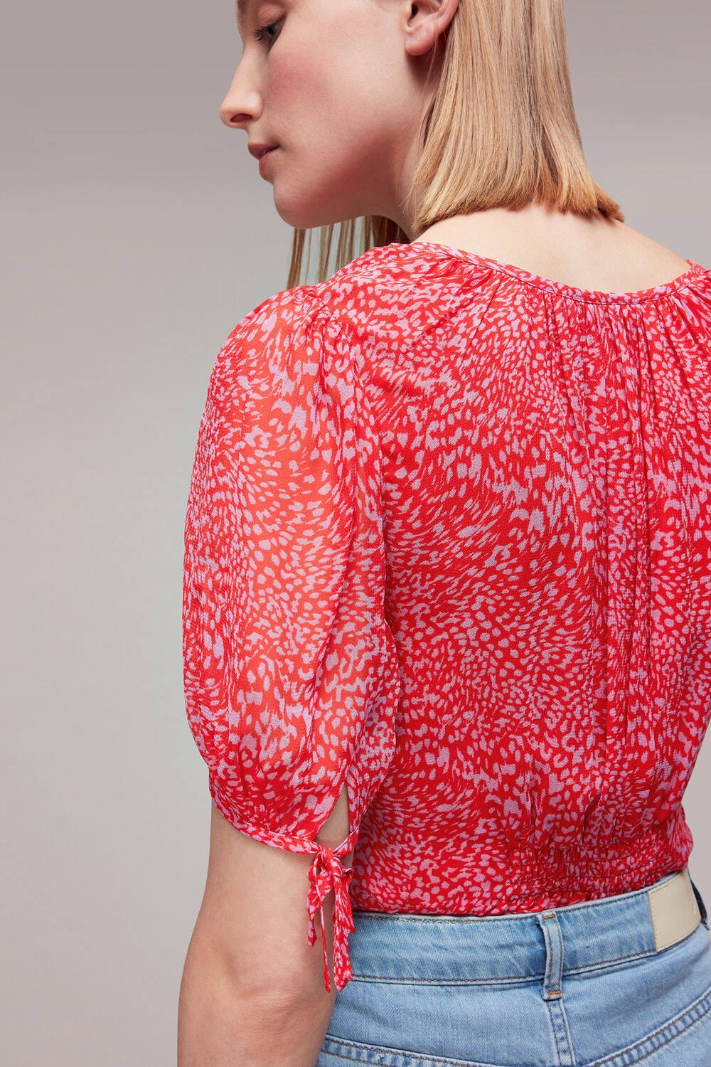 Diagonal Leopard Top