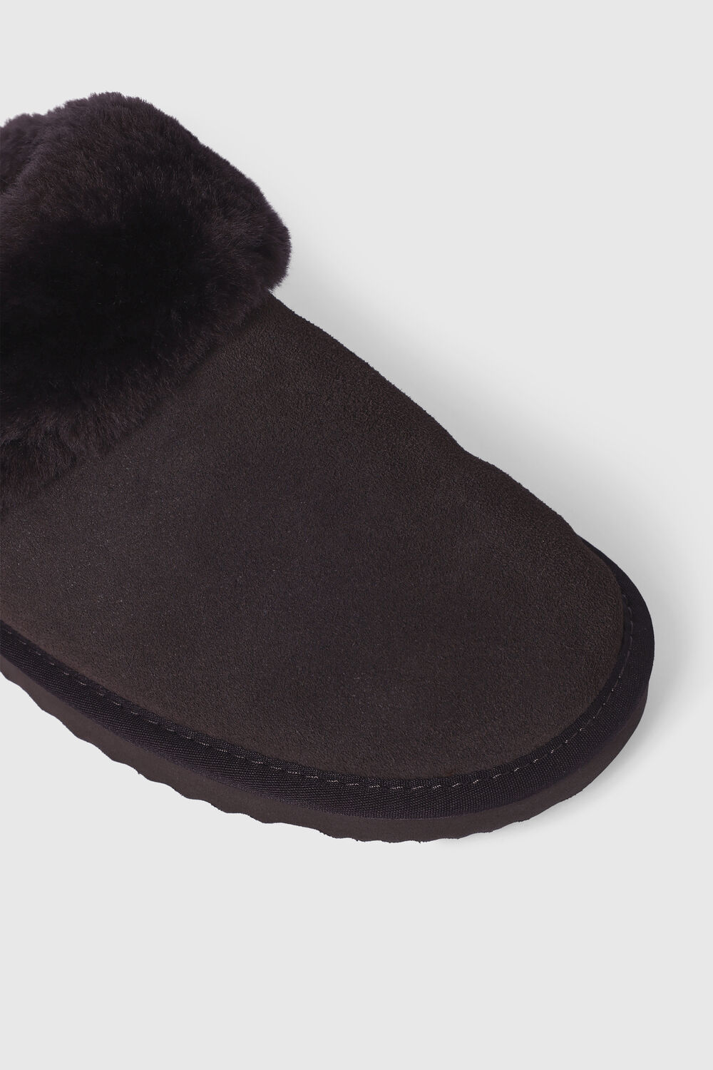 Chocolate Emilia Cuff Slipper