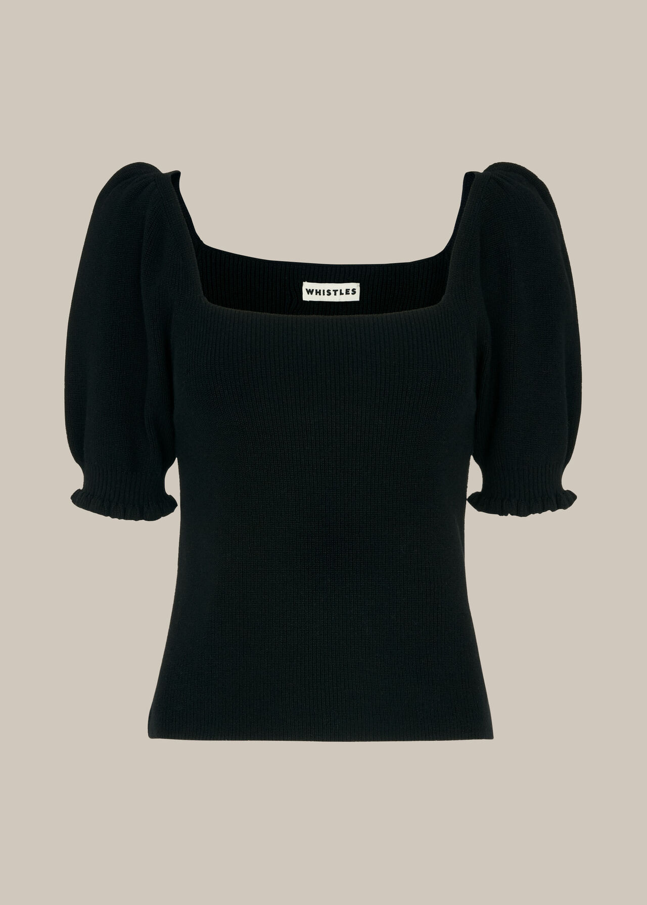 Square Neck Frill Knit