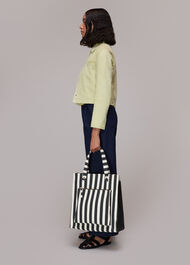 Sena Striped Canvas Tote