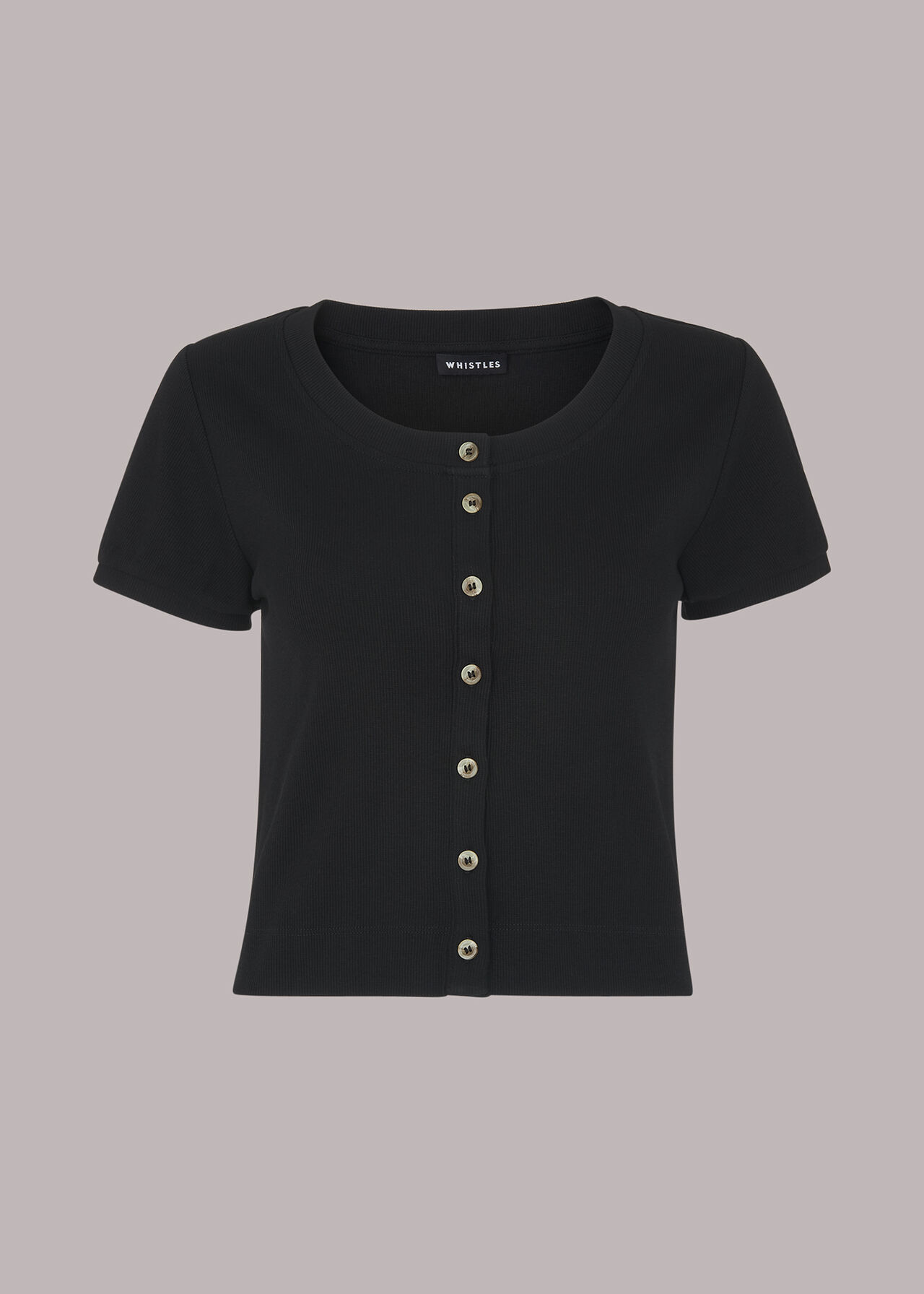 Bella Ribbed Button Up Tee