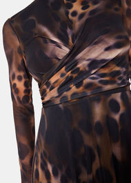 Misty Leopard Mesh Dress