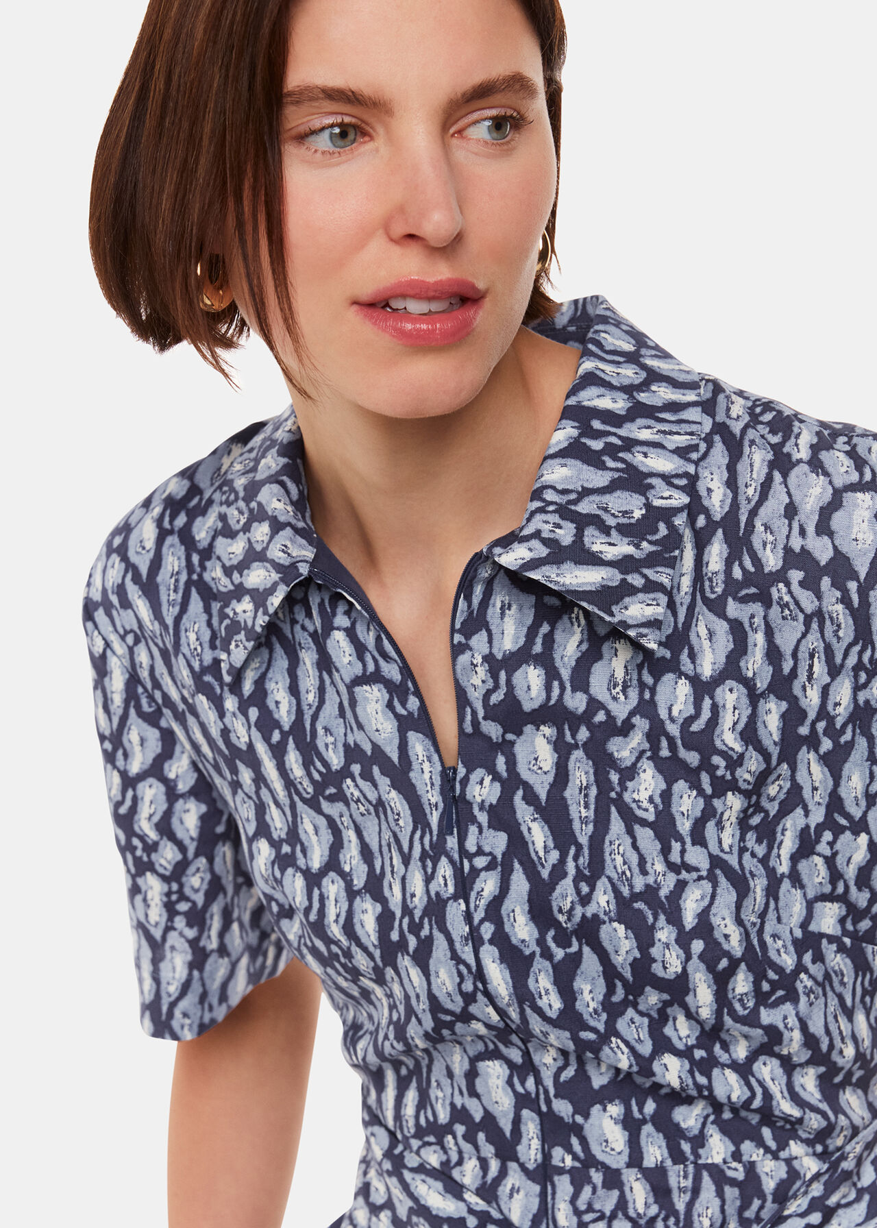 Leopard Linen Blend Jumpsuit