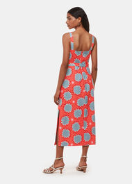 Petite Sunburst Linen Blend Dress