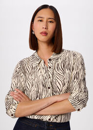 Zebra Button Through Shirt