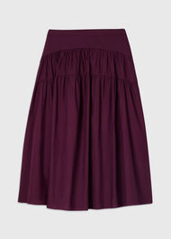 Tier Hem Cotton Skirt