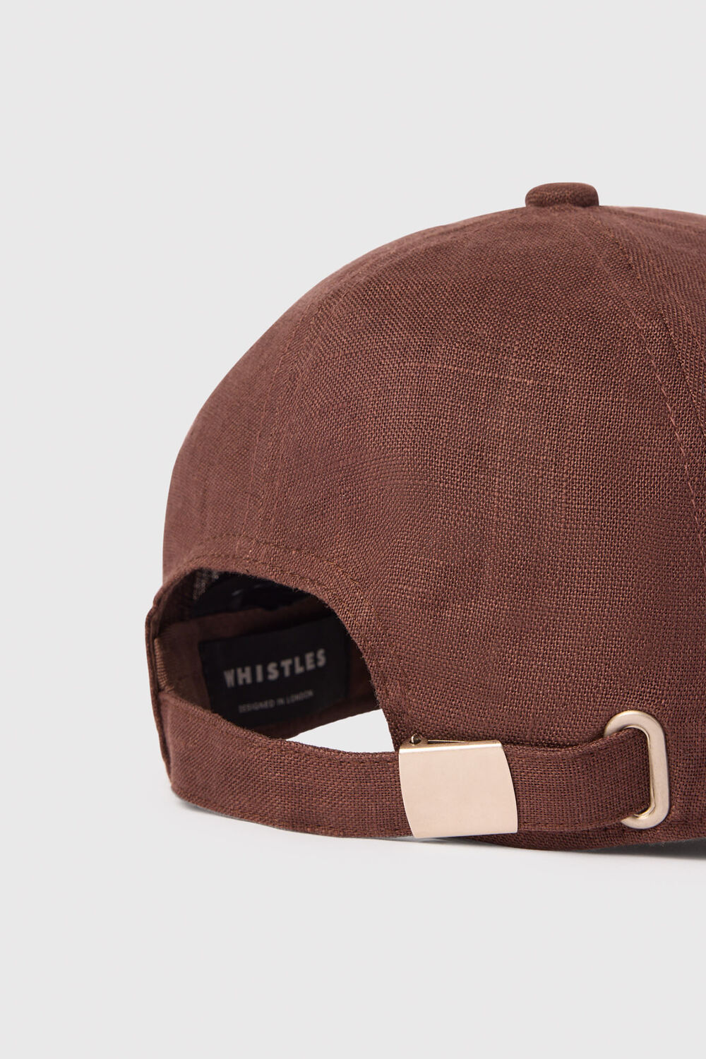 Chocolate Linen Cap