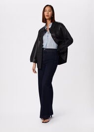 Polka Dot Sheer Sleeve Shirt