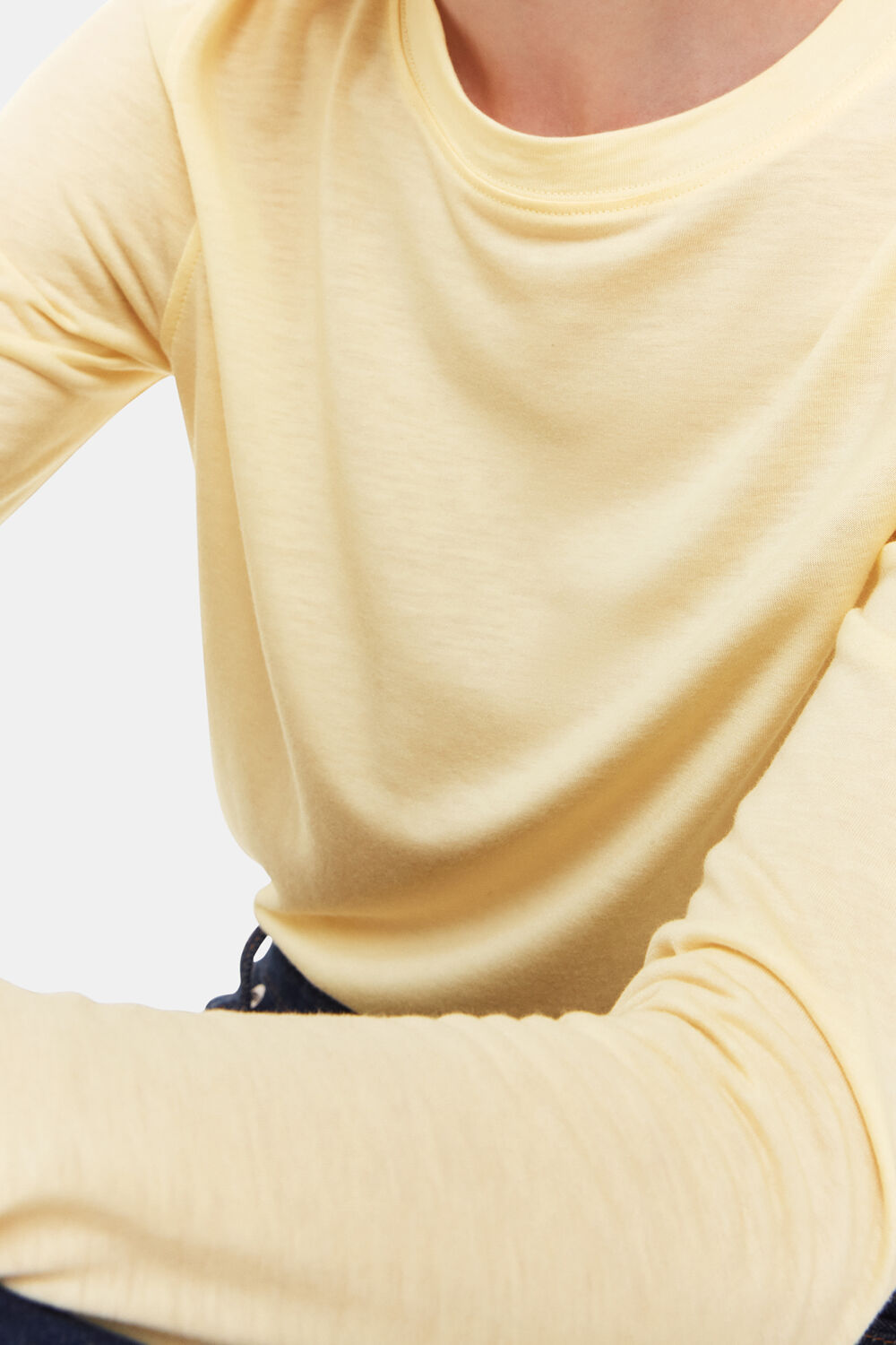 Wool Blend Crew Neck Top
