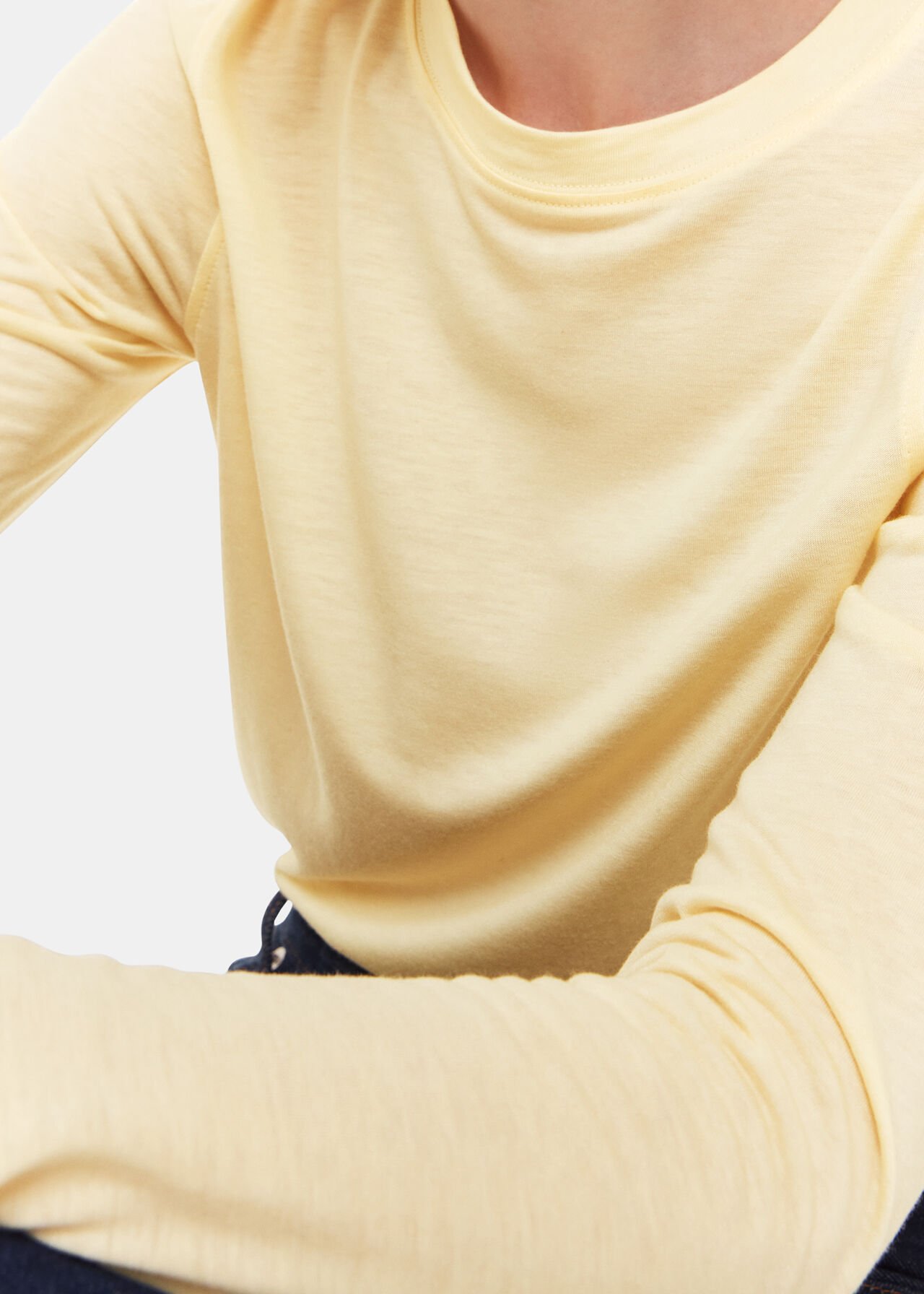 Wool Blend Crew Neck Top