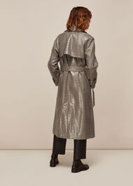 Croc Belted Trench Coat