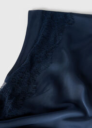 Lace Insert Asymmetric Dress