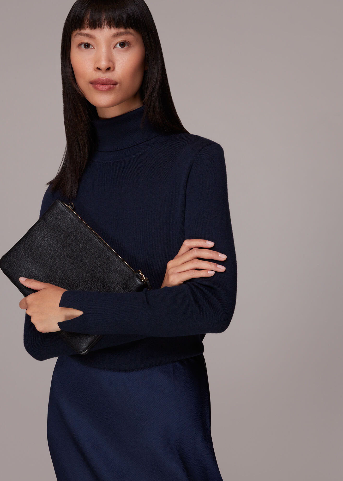 Black Coleta Double Pouch Bag WHISTLES