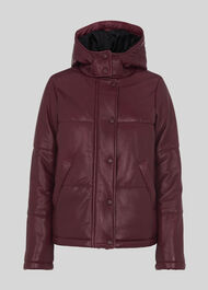 Leather Puffer Jacket