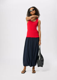 Frill Hem Knitted Vest