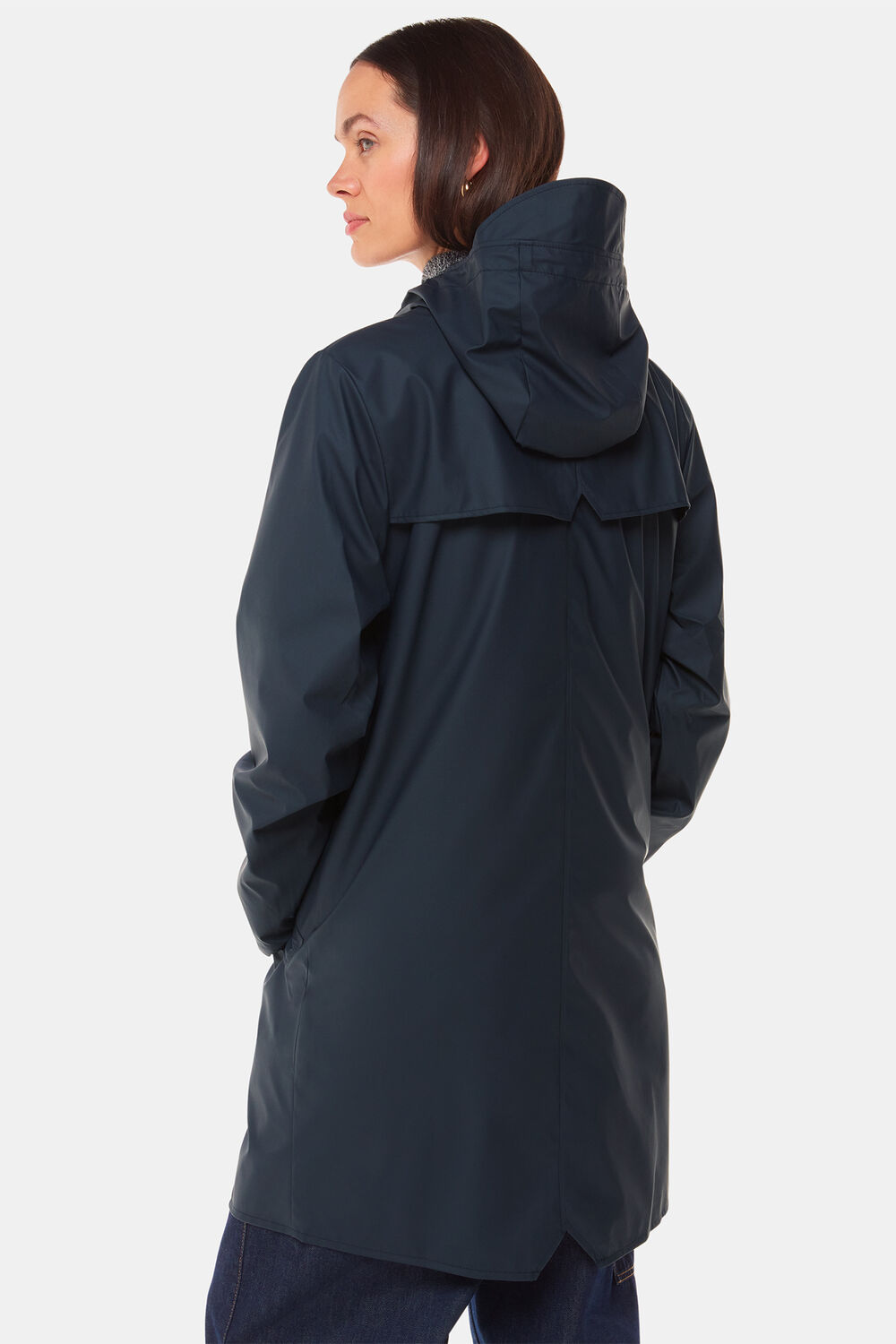 Navy Rains Long Jacket