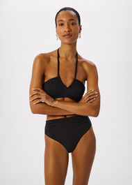 Textured Gingham Bikini Bottom