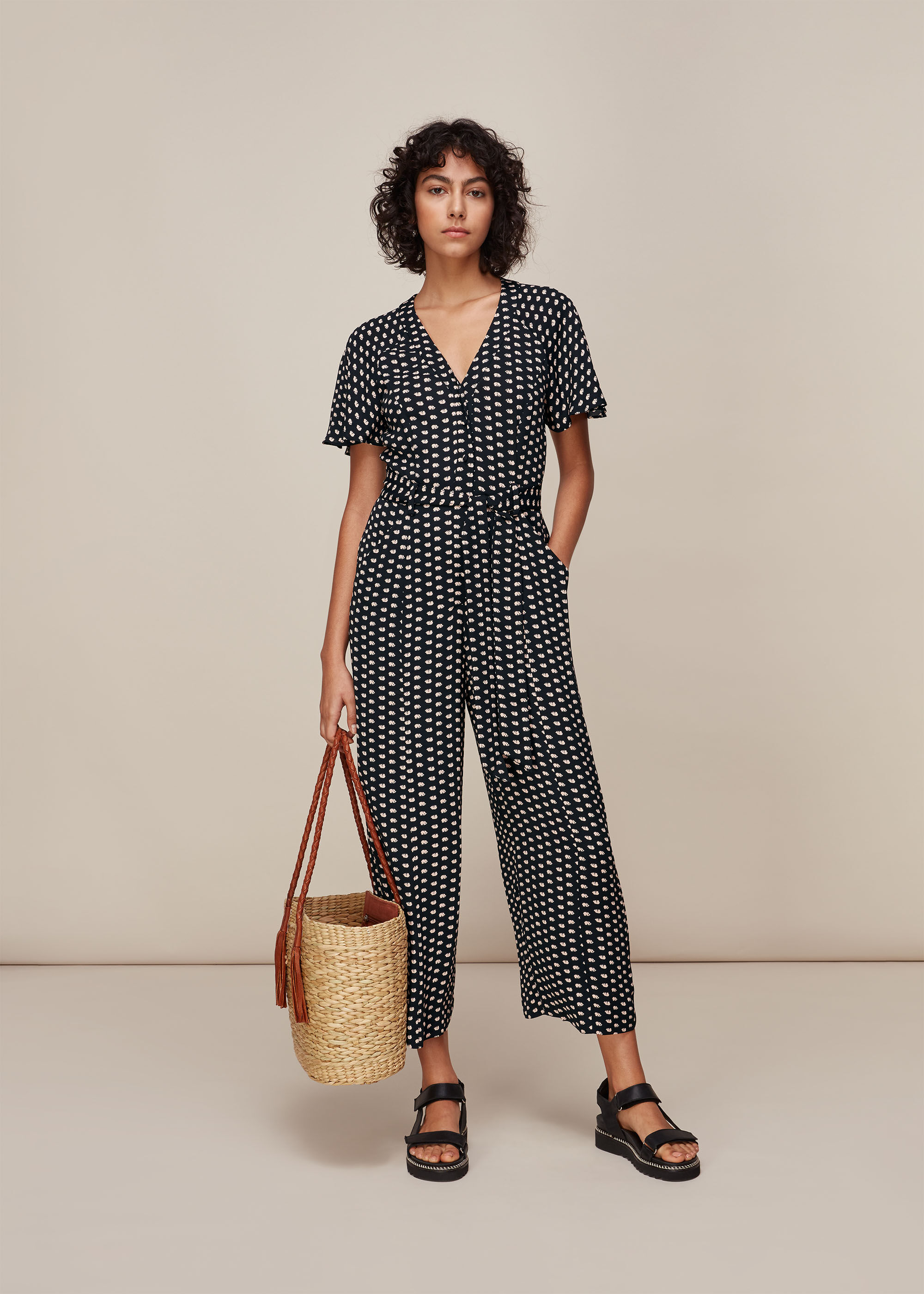 Elephant print jumpsuit