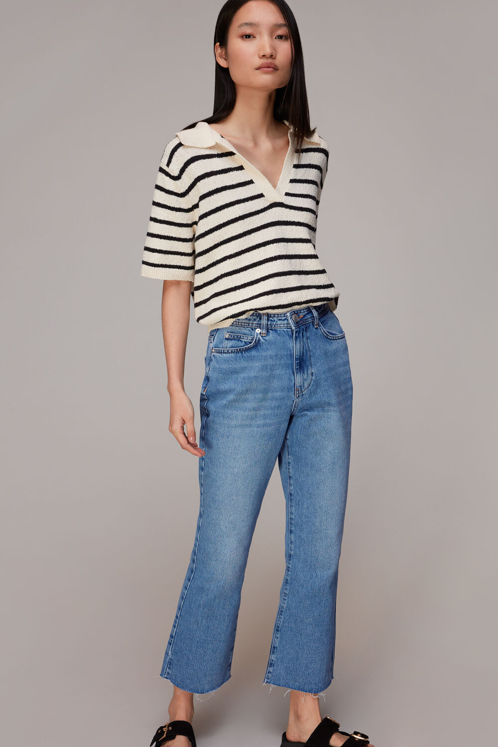 Light Wash Authentic Kick Flare Jean