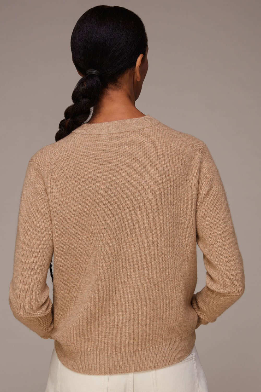 Twist Front Wool Cashmere Knit