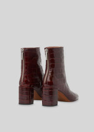 Bartley Back Zip Boot Burgundy