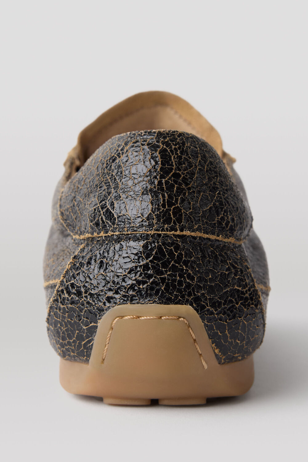 Black Crinkle Patent Leather Sneaker