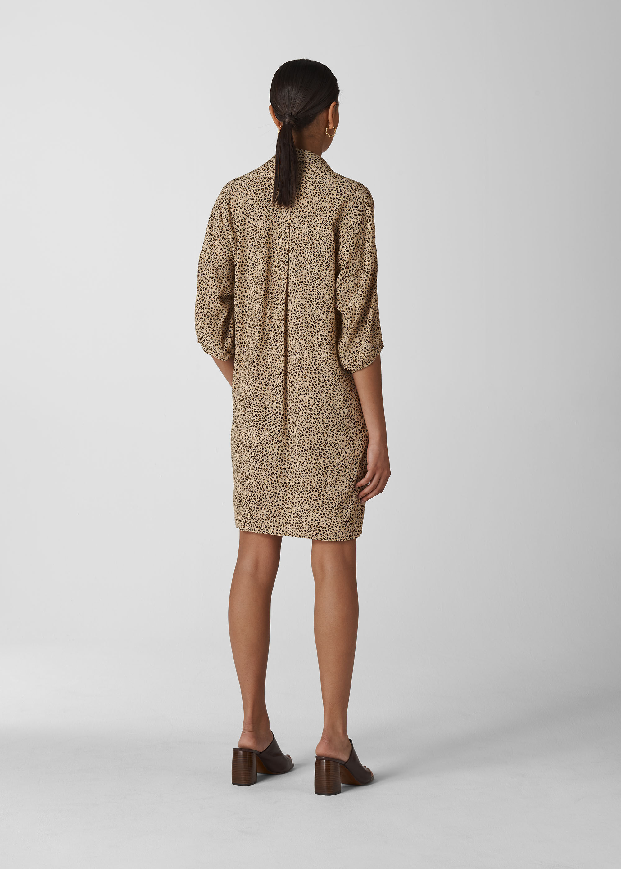 Whistles lola cheetah print dress top