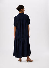 Textured Drop Waist Midi Dress