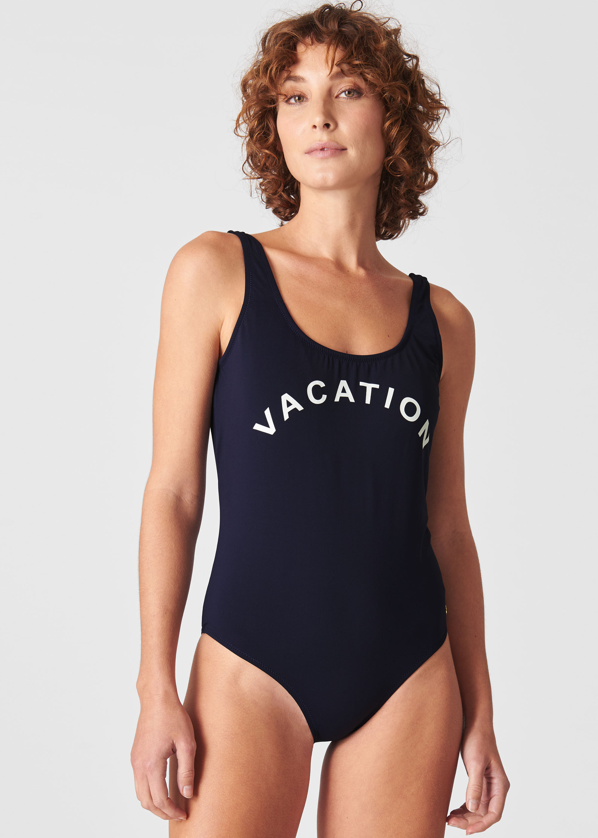 navy swimsuit