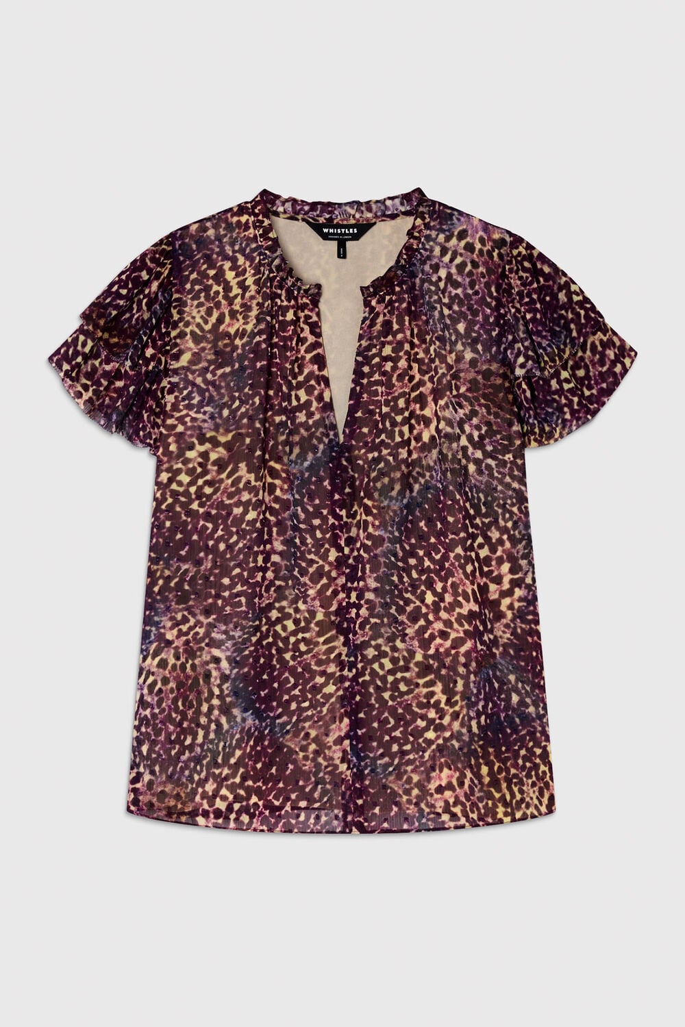 Orchid Print Dobby Top