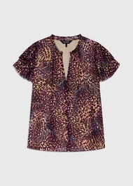 Orchid Print Dobby Top