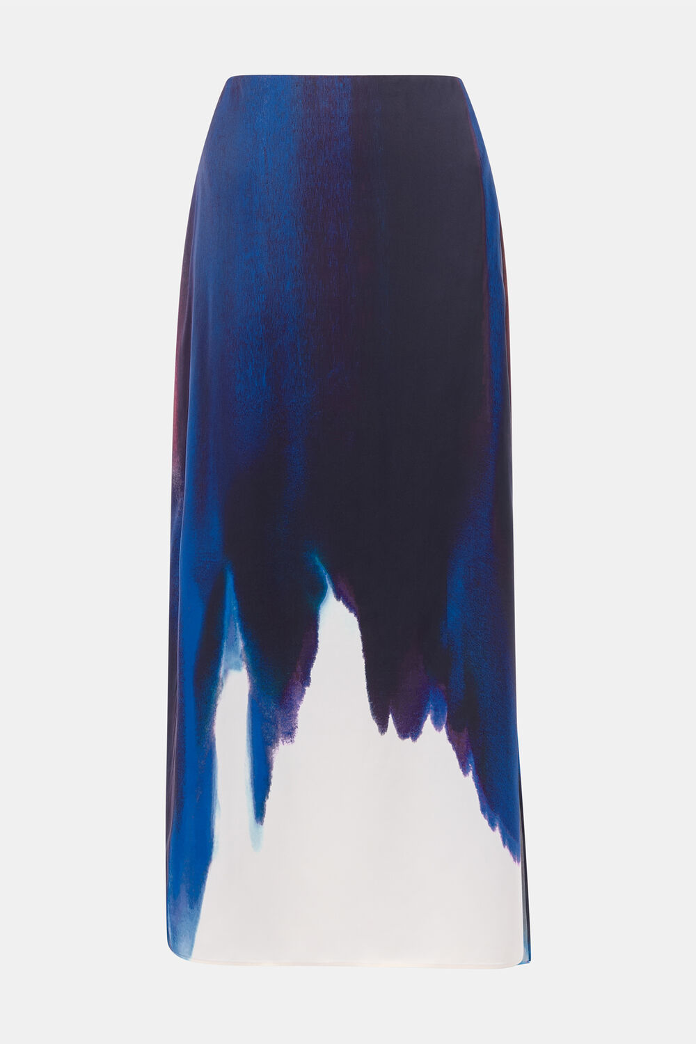 Ice Dye Print Midi Skirt