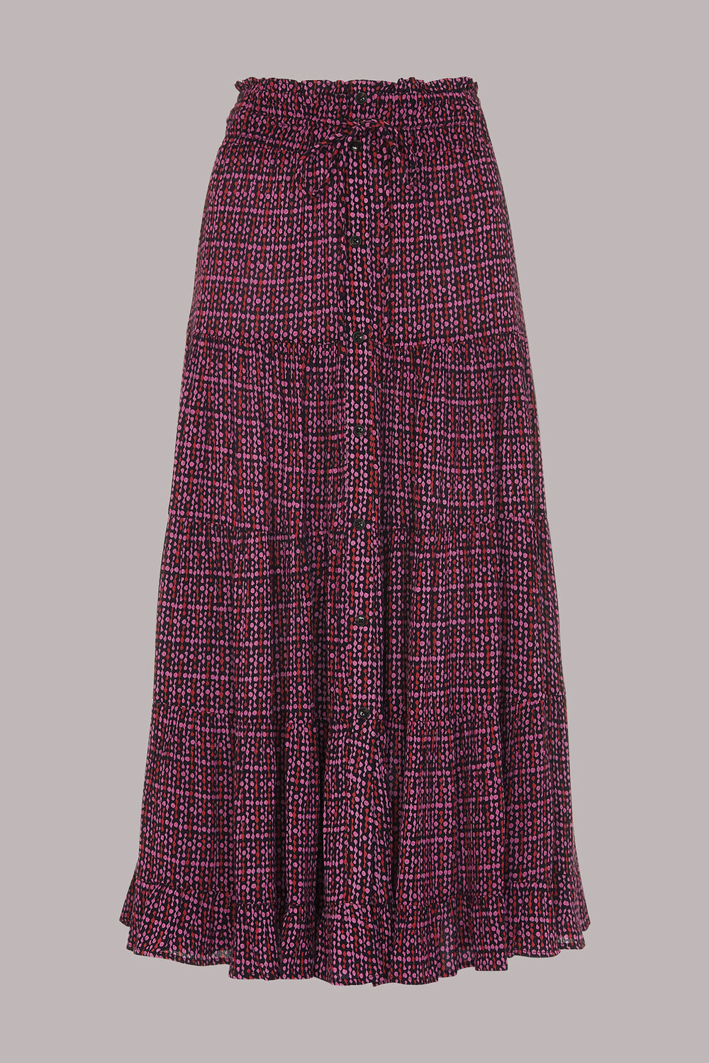 Twist Dot Print Skirt