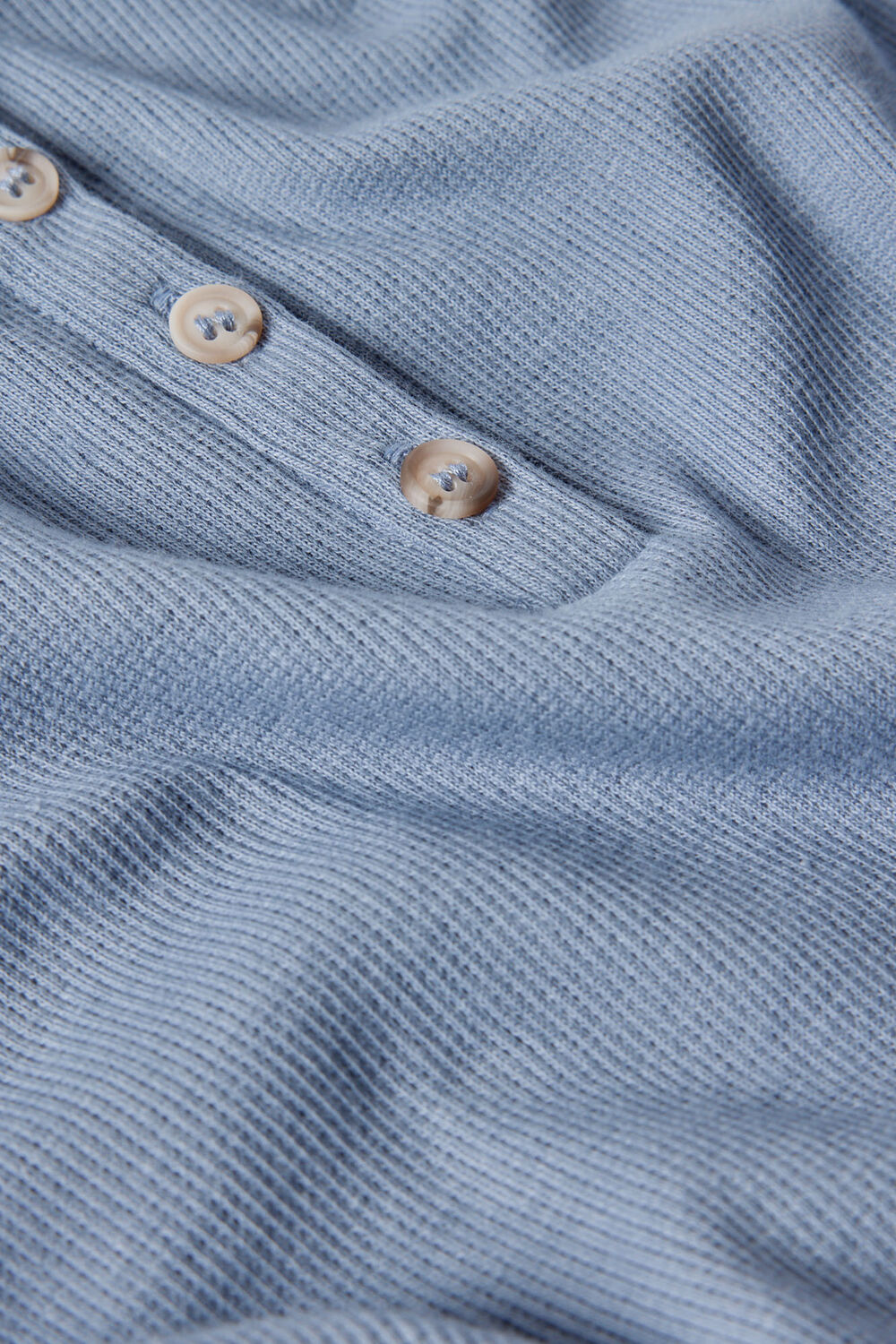 Pale Blue Henley Button Front Tank
