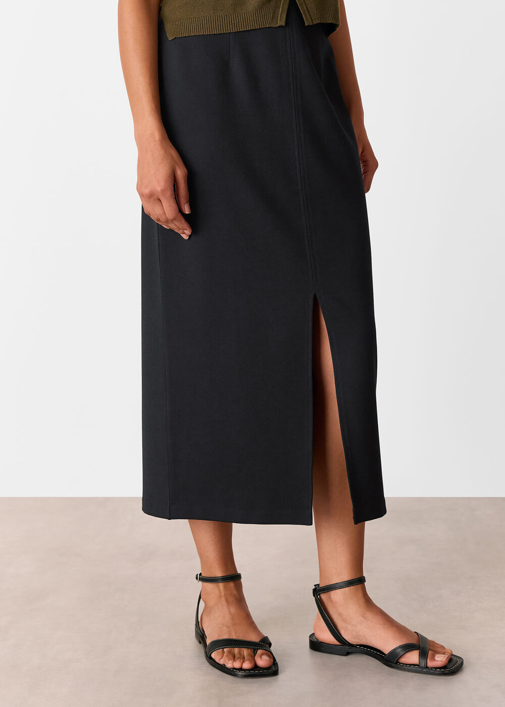 Ponte Straight Skirt