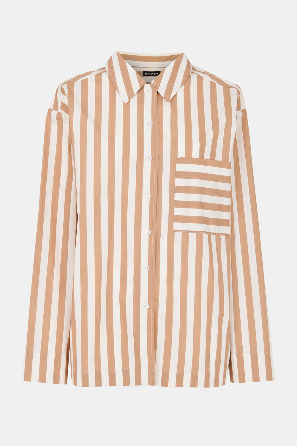 Cotton Stripe Pajama Shirt&nbsp;