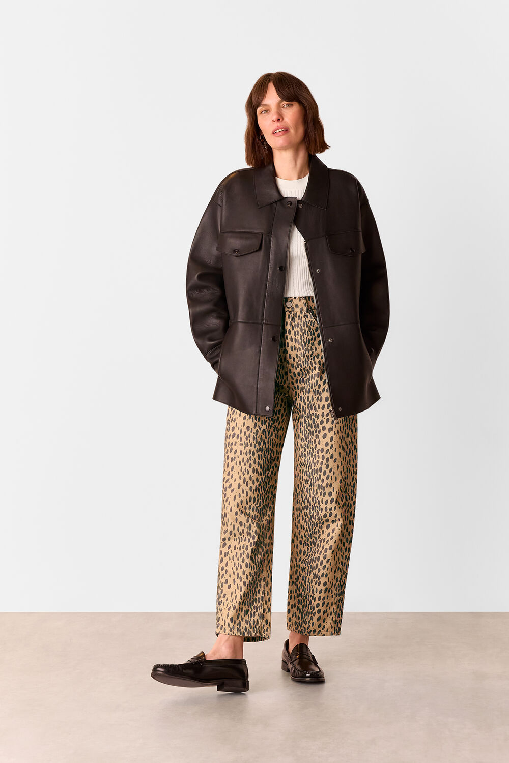 Neutral Animal Spot Barrel Leg Jean