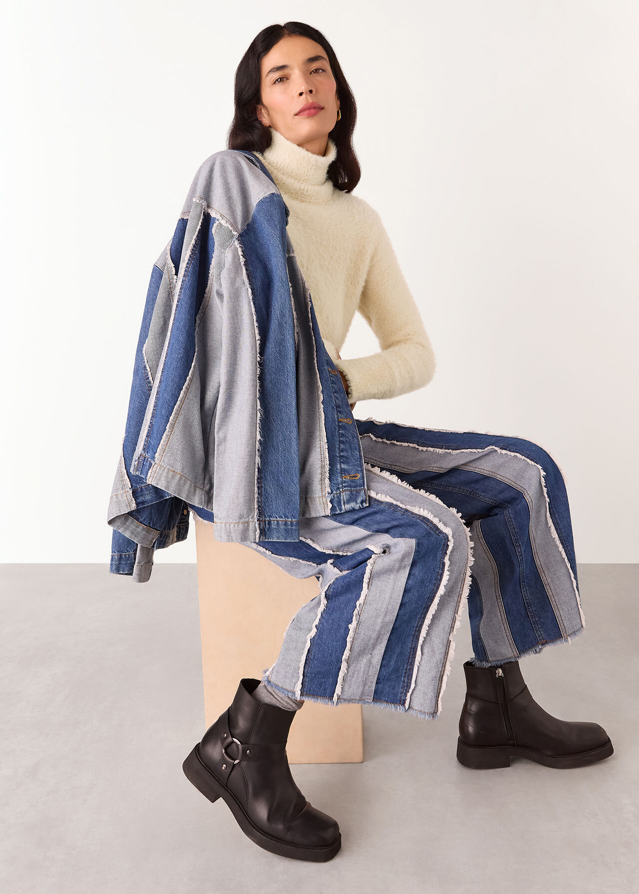 Isla Cropped Fluffy High Neck