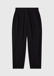 Petite Linen Barrel Leg Trouser